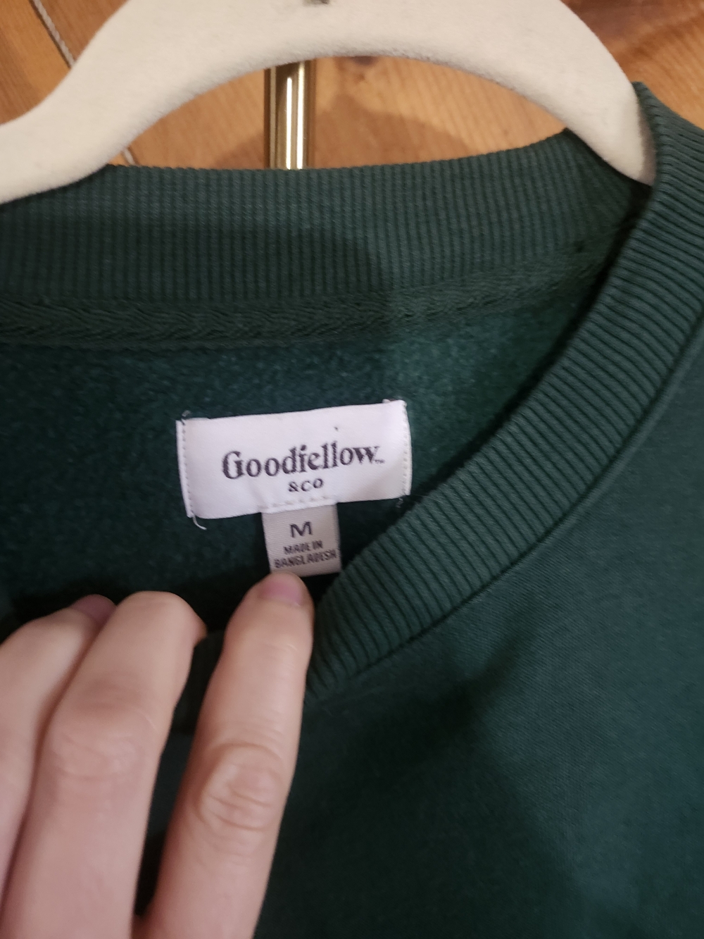 Goodfellow Men’s Forest Green Crewneck Sweatshirt Holiday M Classic Heritage - Picture 4 of 4